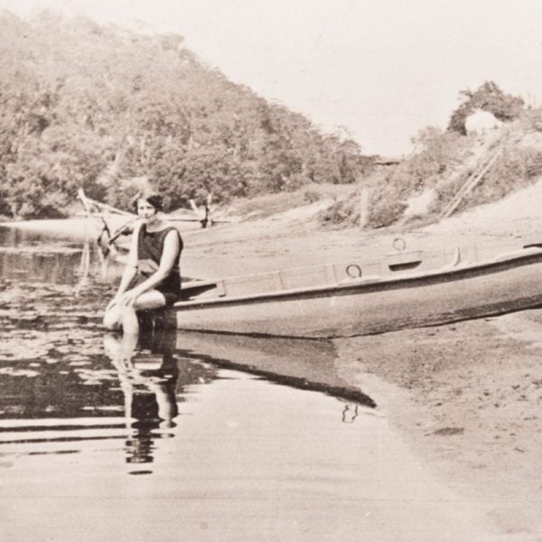 Fay Condie at the Shoalhaven River, late 1920s. Bundanon Trust Archive