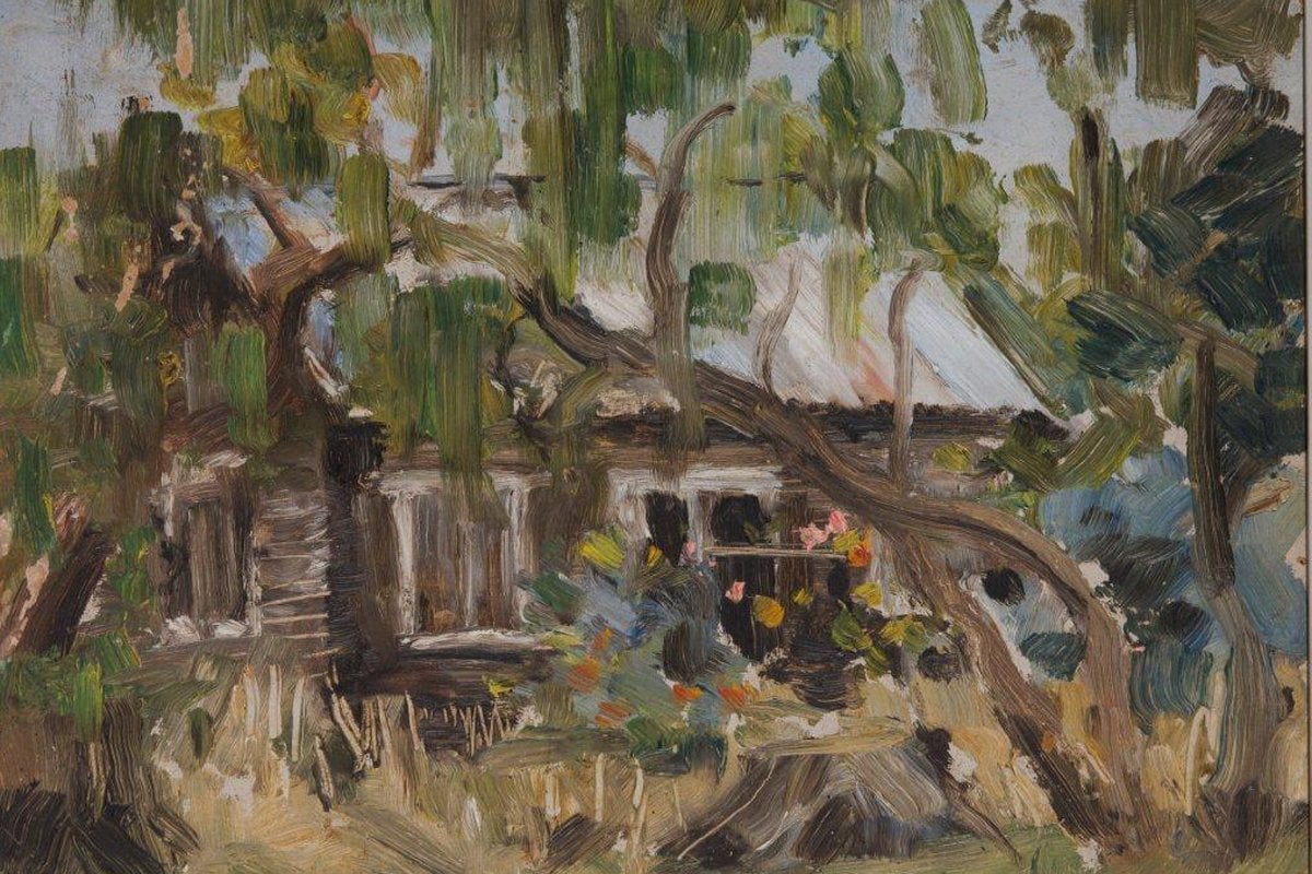 Arthur Boyd, House at Murrumbeena 1934 Oil on board