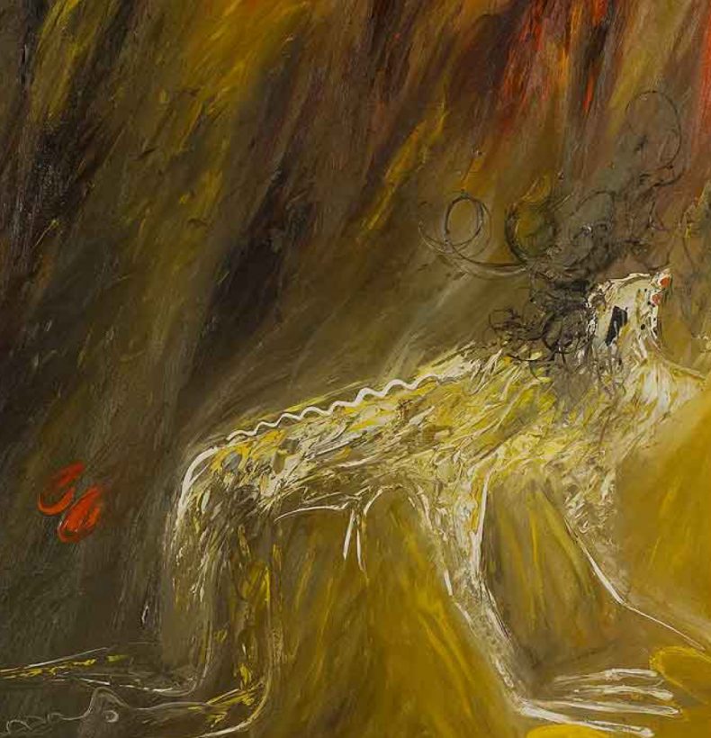 An abstract painting by Arthur Boyd