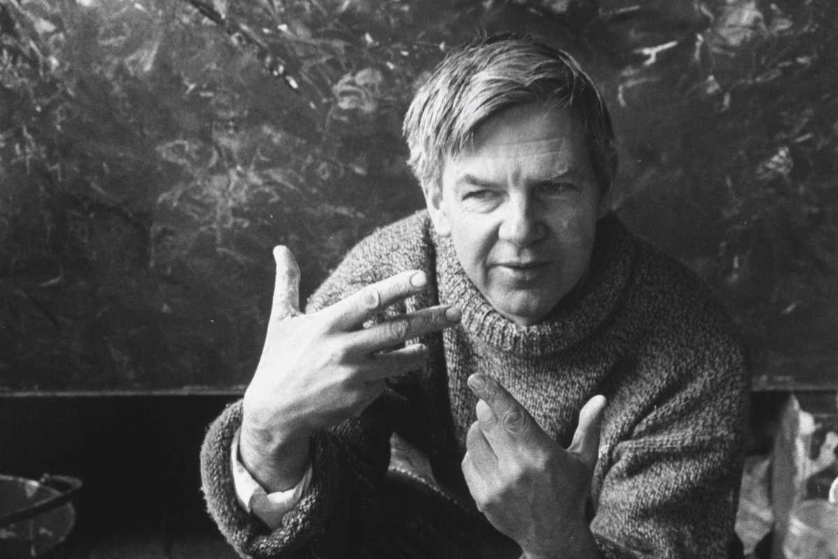 Arthur Boyd in his studio in London 1962 Photo Axel Poignant National Library of Australia