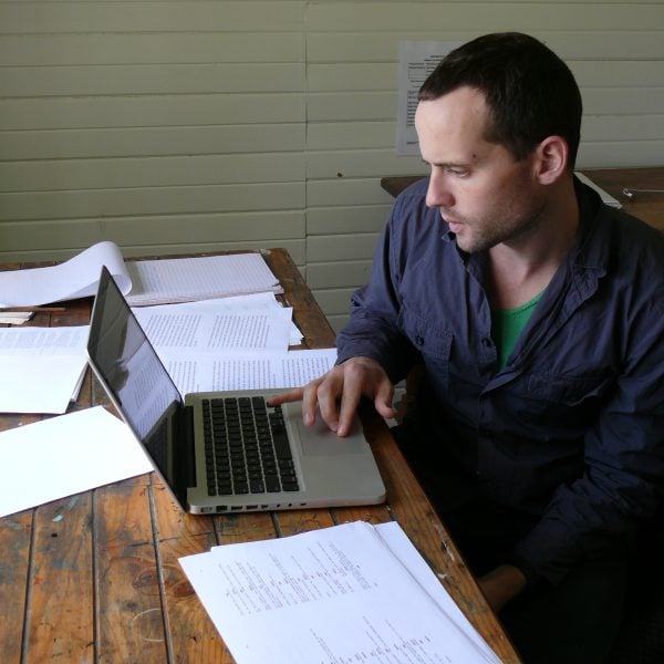 Tommy Murphy in the Writers' Cottage