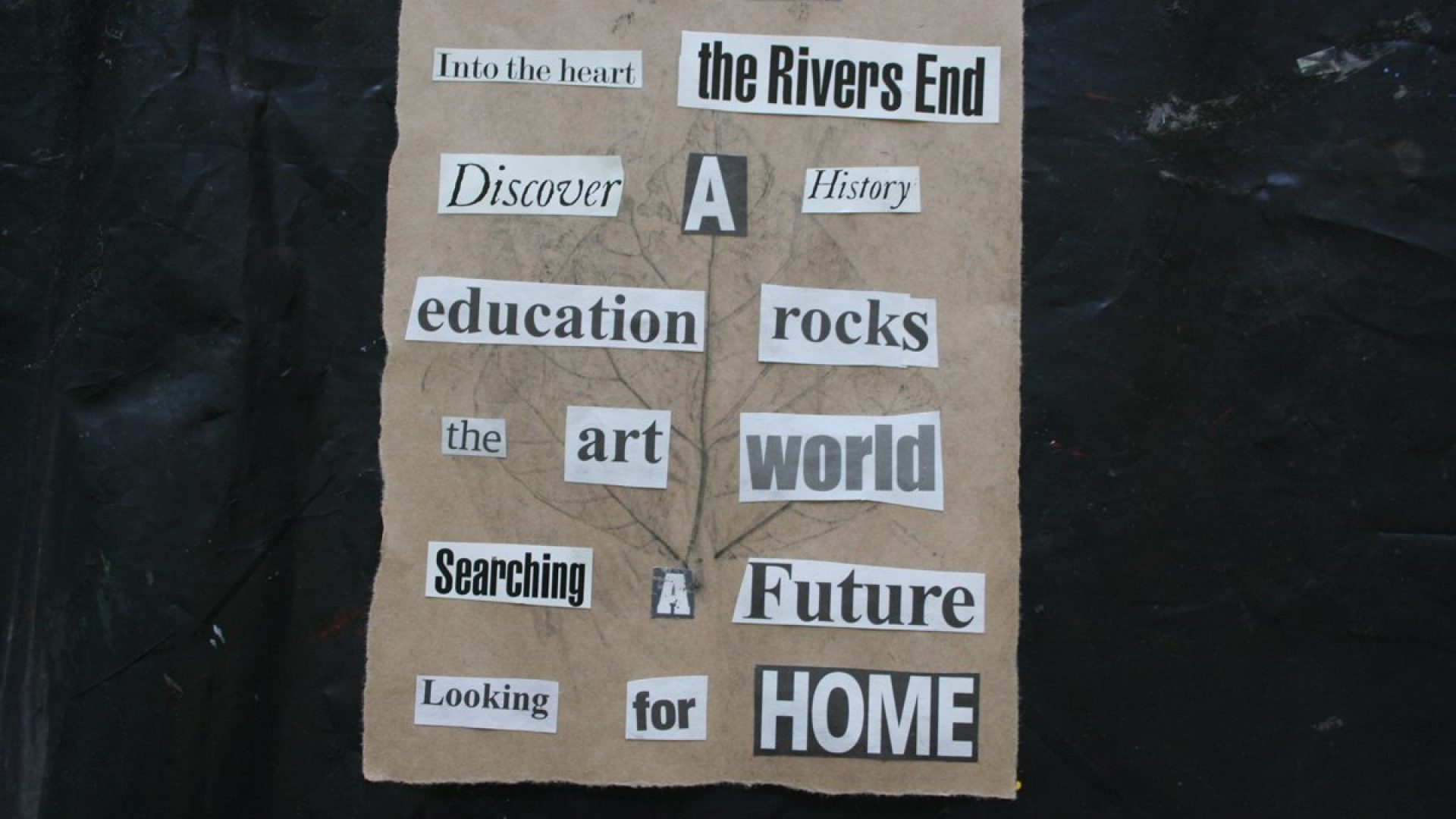 Collage with the words 