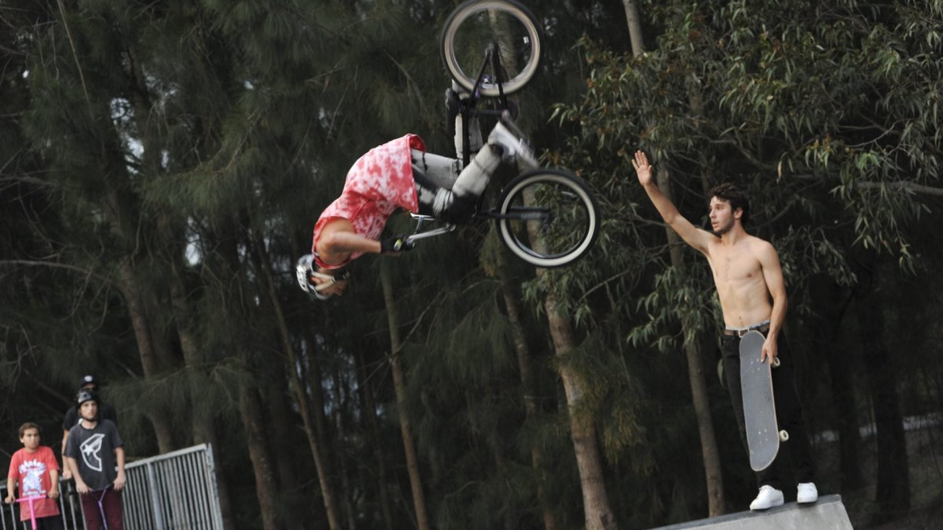 Bike rider doing a jump
