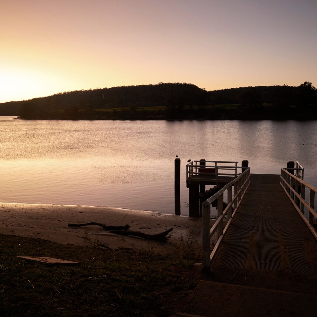 The jetty on the Shoalhaven River at Bundanon