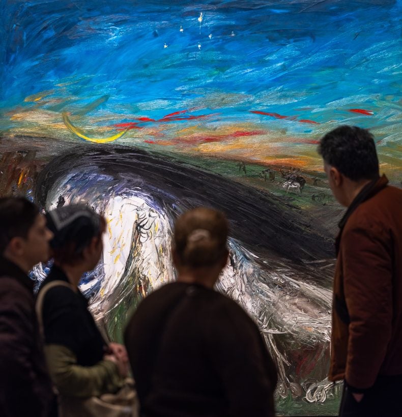 People viewing artwork