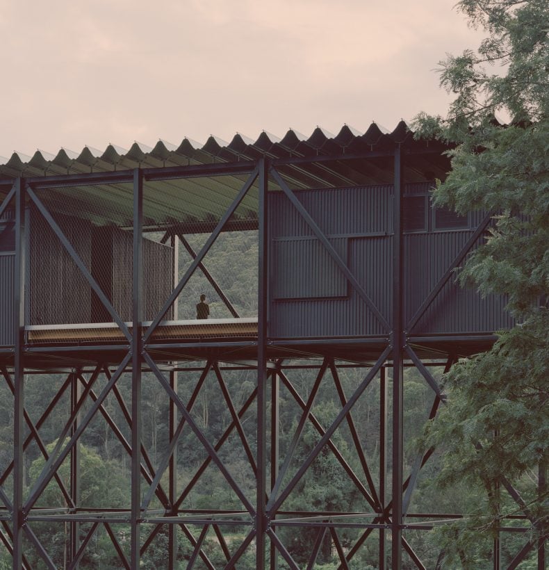 Contemporary architecture in the forest