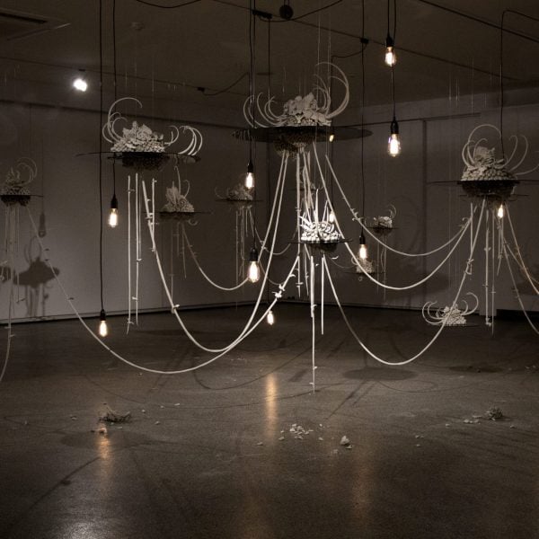 'Still Life from a Distant Memory: a Winter Study Before Dawn' site-specific ephemeral installation, 2021. Photo: Jennifer Brady
