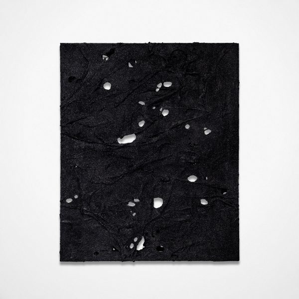 'In Response I' 
2020
Silica, pigment, Eucalyptus cellulose (biodegradable glitter) on recycled plastic over timber frame
66 cm x 91 cm x 4 cm unframed