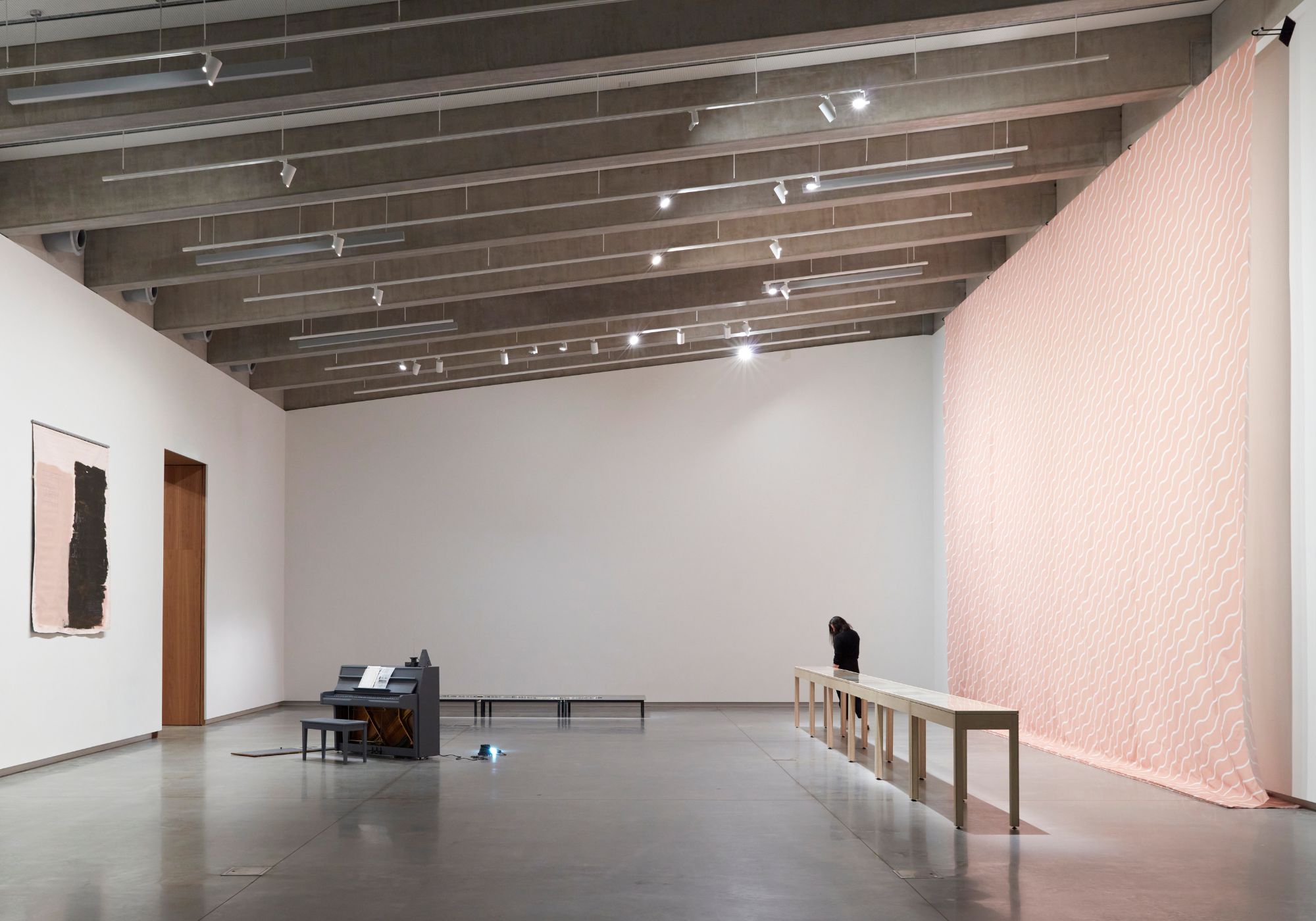 The Polyphonic Sea, works by (left to right) The Estate of L. Budd, Samuel Holloway, Sriwhana Spong and Ruth Buchanan. Photo: Zan Wimberley.