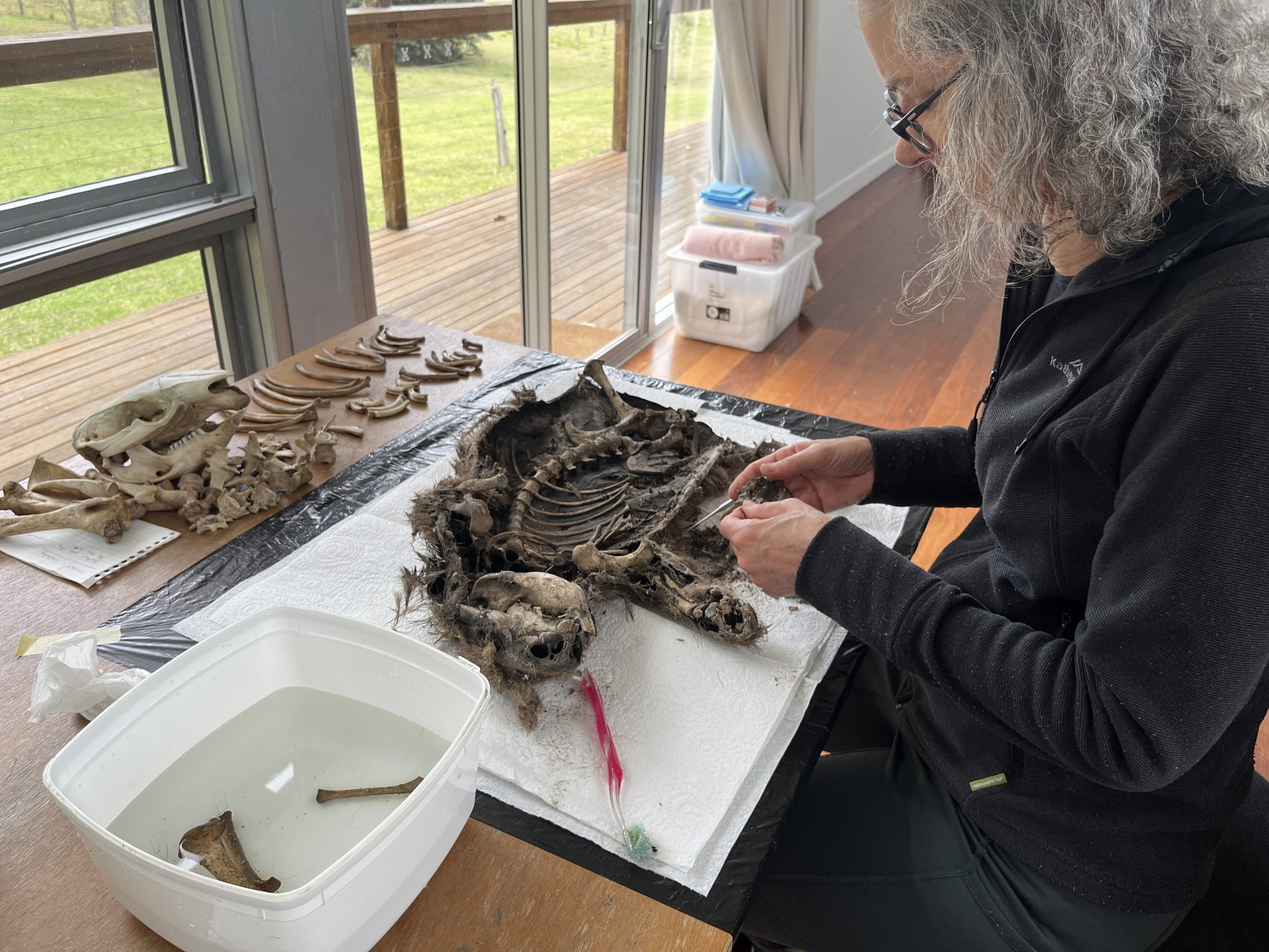 Helen Pynor working in the studio. Photo: Sayoko Suwabe