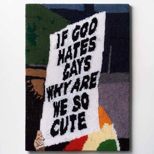 From the series Protest Signs 2022: If God Hates Gays Why are We So cute.
Photo: Simon Strong