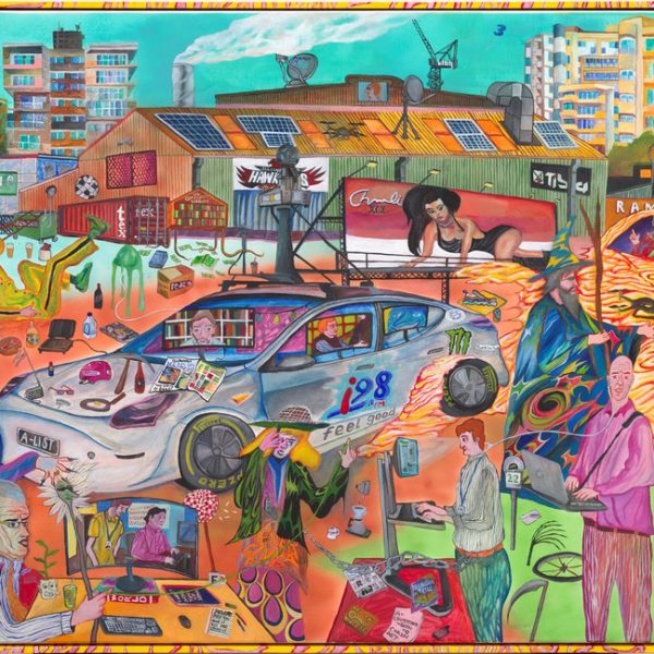 'The Day The Crypto Crashed' 84 x 104 cm, 2023. Photo: Jek Maurer
