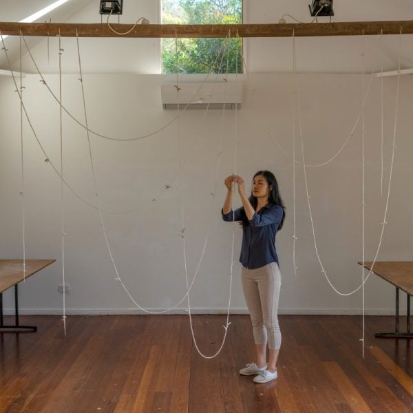 Ruth Ju-Shih Li at work in Barn Studio 1