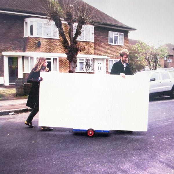 David Thomas.Taking A Monochrome For A Walk( London) ed.1/3.  2012
Photo on dibond 100 x150cm NGV Collection. Documentation of an action colour in the world. 