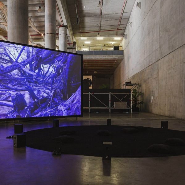 Haines & Hinterding, 'Pink Steam', 2022 / Video and sound installation, Cosmic Ray Detector and  6 channel Audio / Photo: Document Photography. 