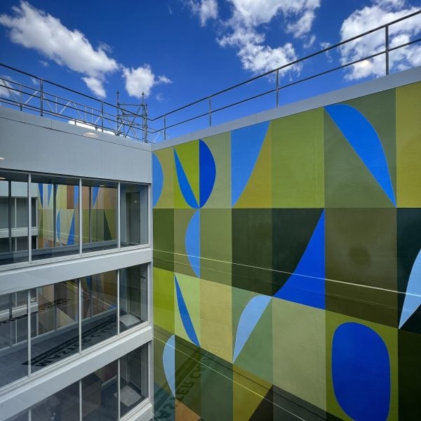 Lymesmith 'Between Mountains' 2023, Mural painted by Lymesmith, Indigo Jo and The Art of Wall