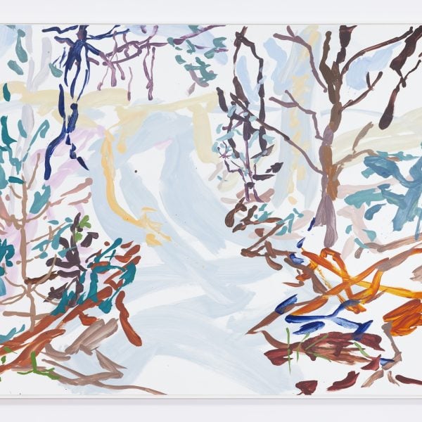 Bronte Leighton-Dore, The process was going to a place, Yuin Country, 2024, oil, marble dust and wax on primed birch. 166 x 122 cm.
