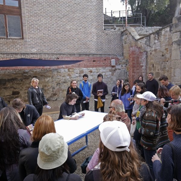 Desire Lines walking tour at Hobiennale 2019, photo by Llewellyn Millhouse