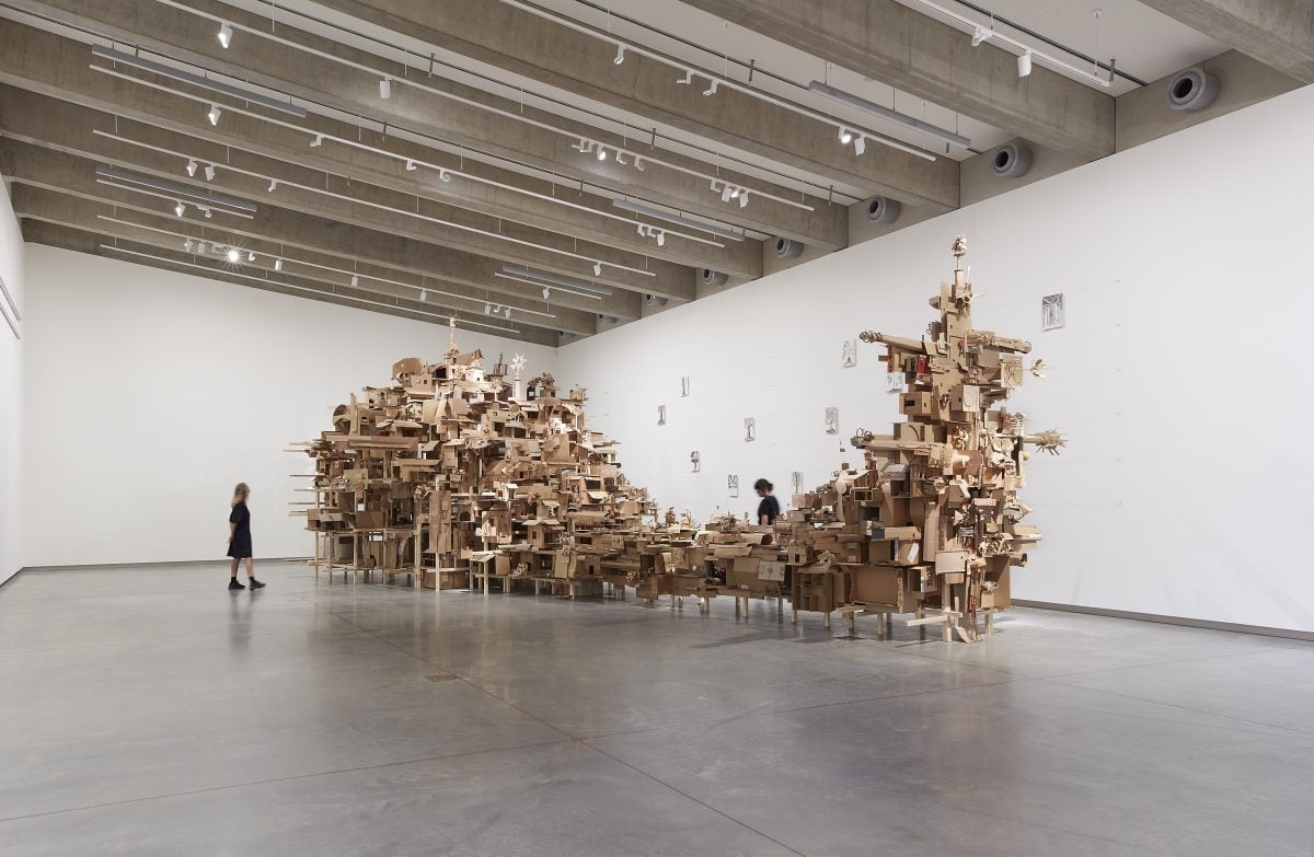 Large wooden installation
