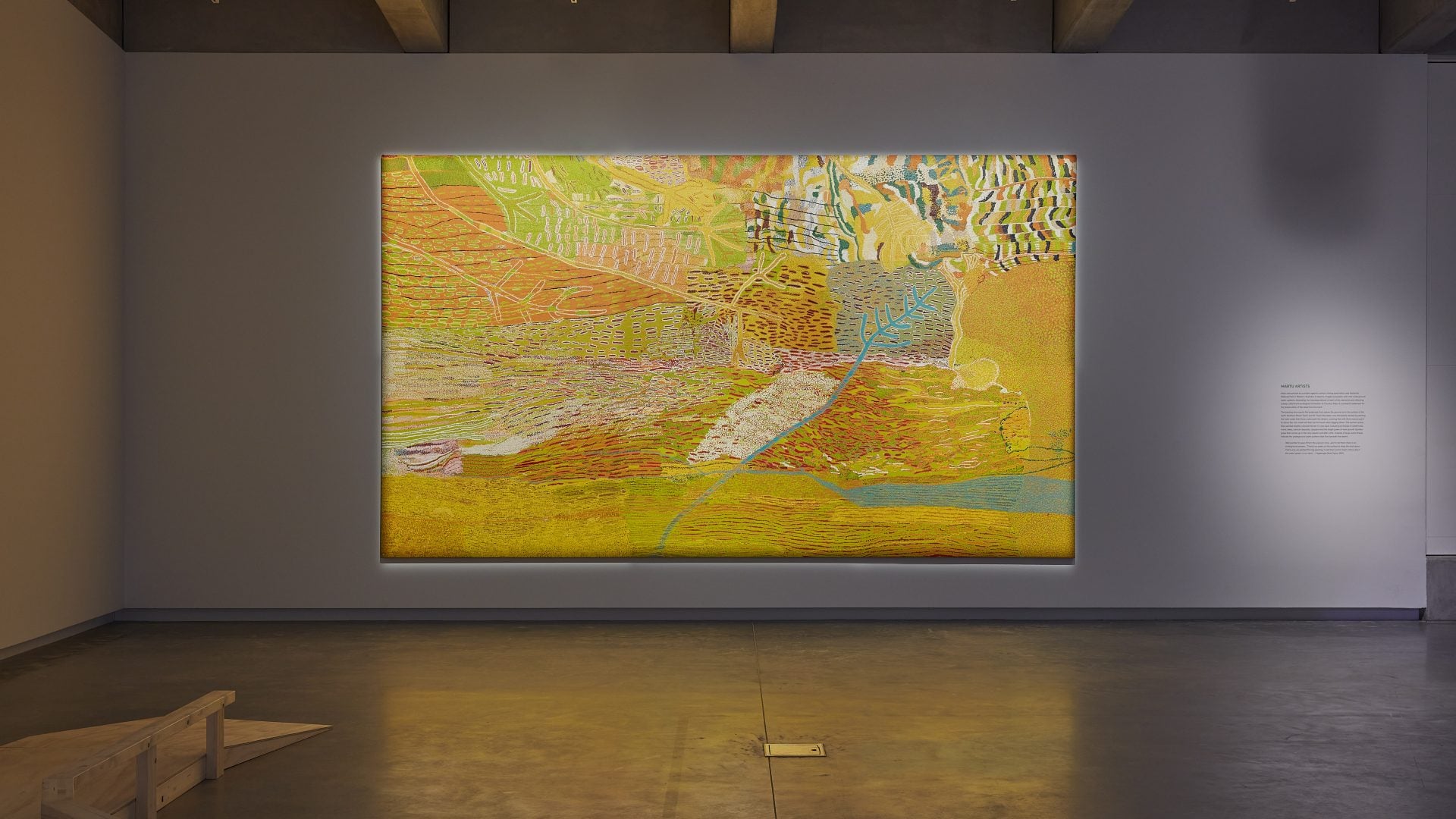 Back lit artwork, glowing yellow
