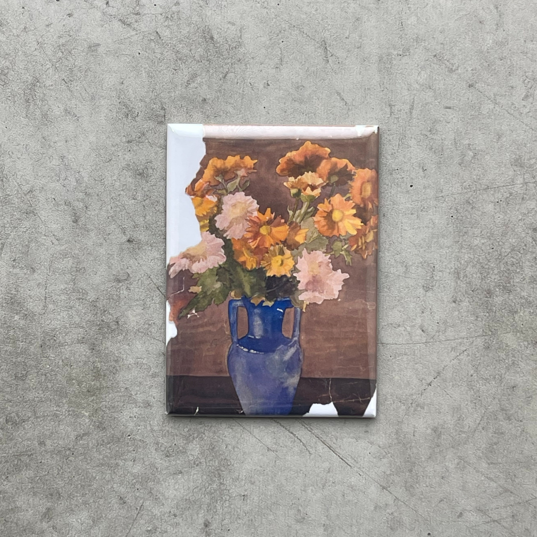 Yvonne Boyd, Still life-blue vase with flowers. 1935-1938 Magnet