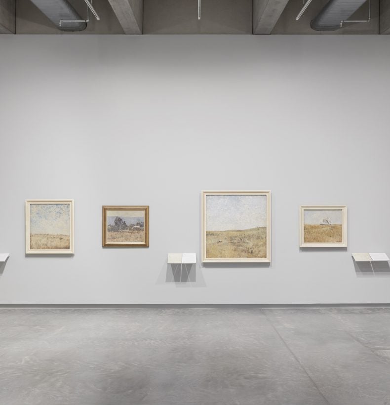 Landscape paintings in exhibition