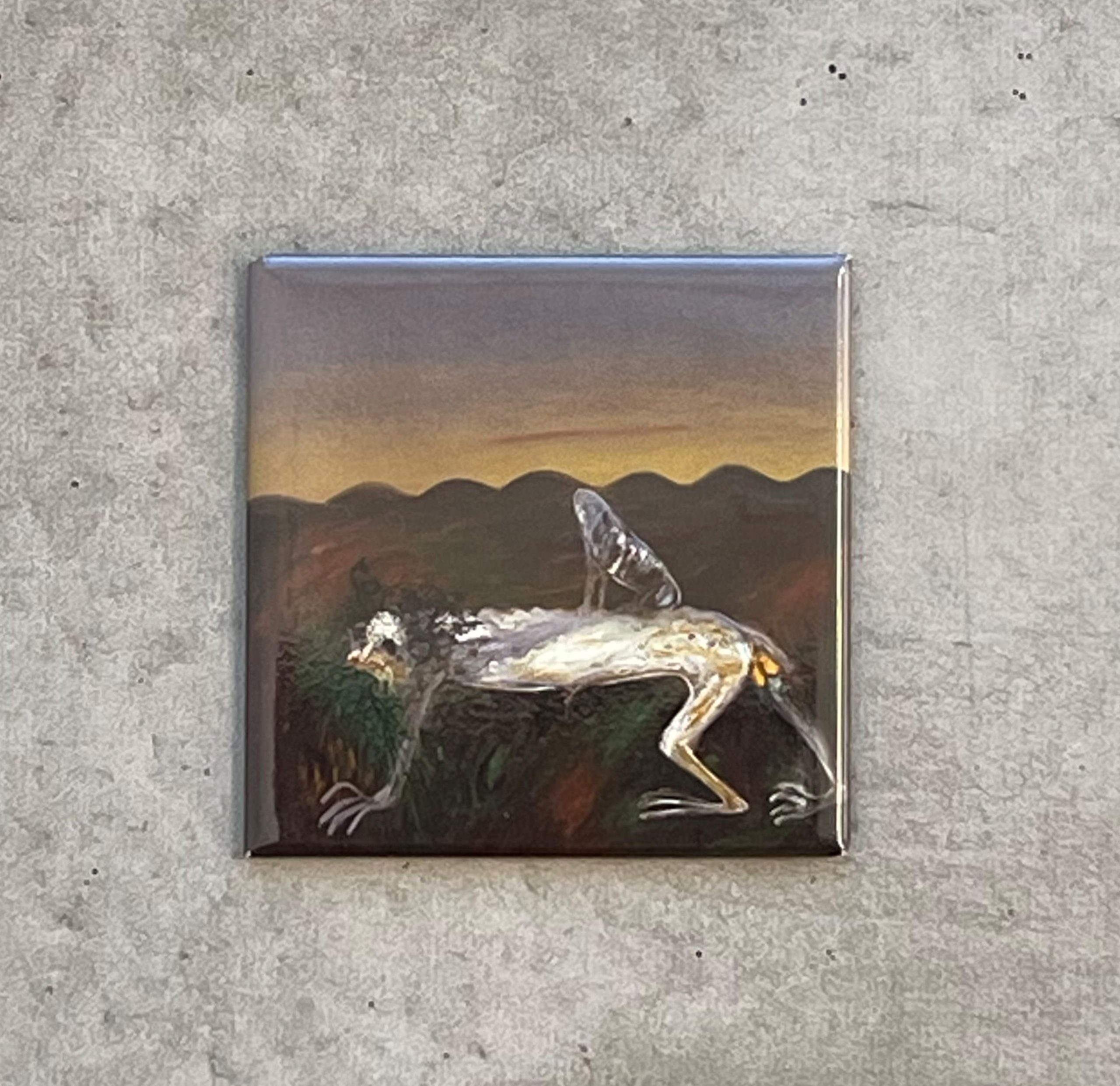 Arthur Boyd: Nebuchadnezzar eating grass in a hilly landscape magnet