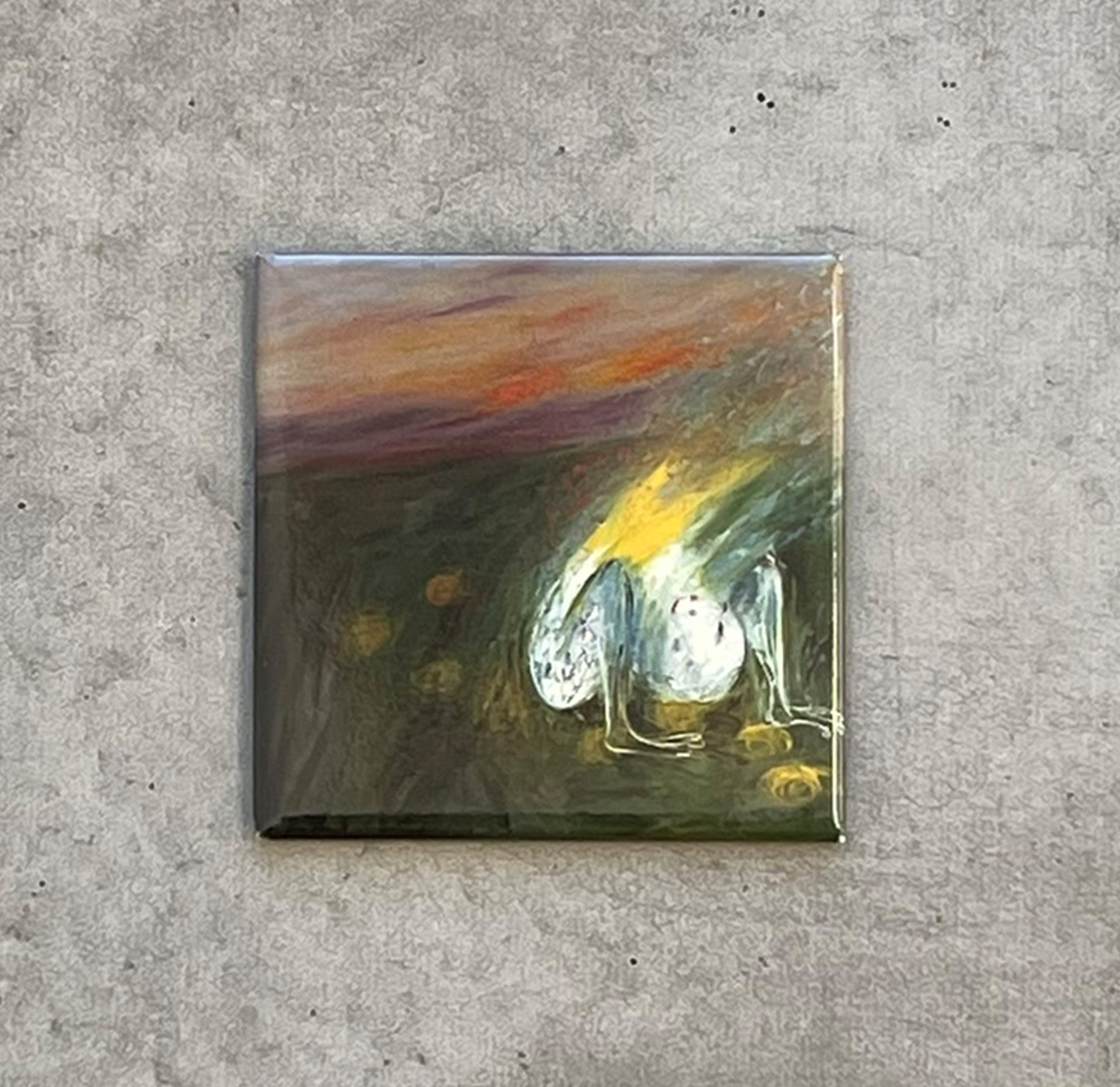 Arthur Boyd: Nebuchadnezzar fallen in a field on fire magnet