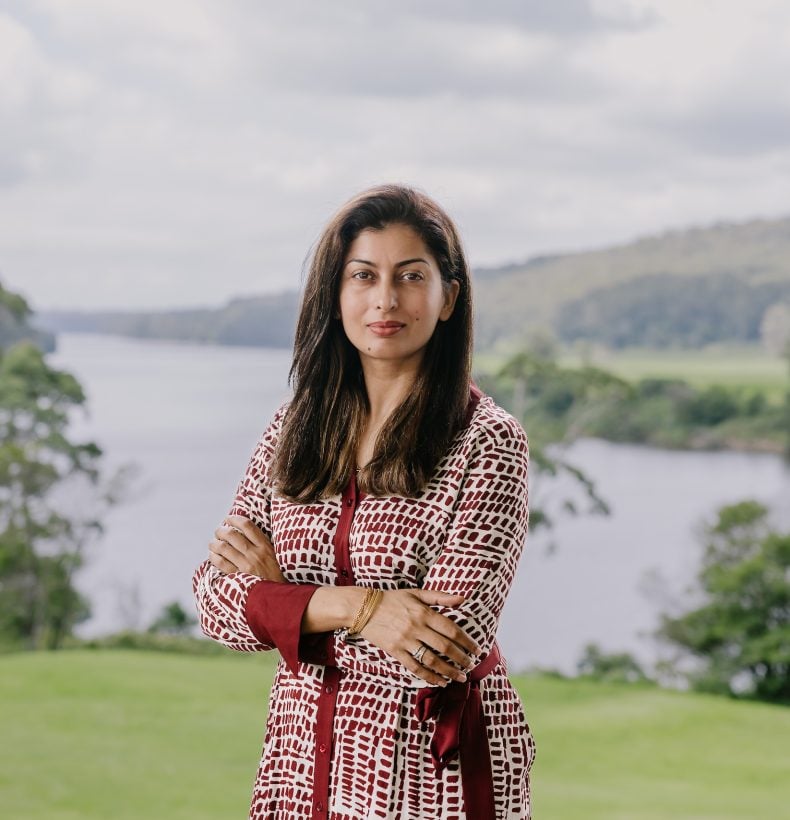 Mehwish Iqbal with the Shoalhaven river